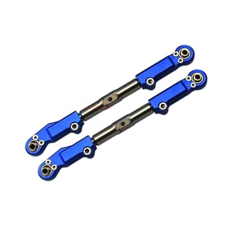 Aluminium & Edelstahl Spurstange oben vorne blau TRX Sledge