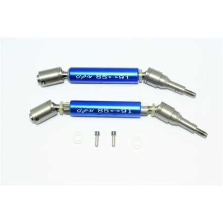 TRX XO-01 Edelstahl CVD Achse mit Alu-Antriebswelle vorn blau