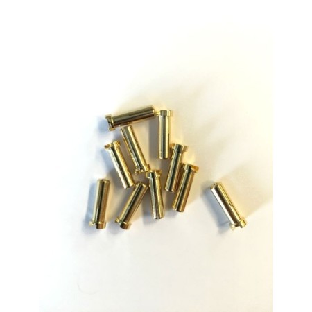 Goldkontaktstecker 5mm, L18mm 10Stk.