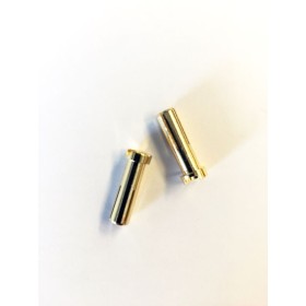 Goldkontaktstecker 5mm, L18mm 2 Stk.