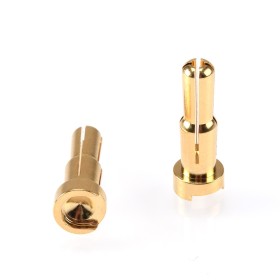2 Stk. Gold Kontakt Stecker 4/5mm