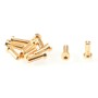 10 Stk. 4mm Goldkontakt Stecker 14mm