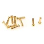 10 Stk. 4mm Gold Kontakt Stecker 18mm