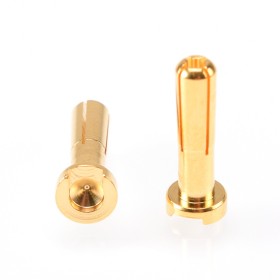 4mm Goldkontakt Stecker 18mm 2Stk.