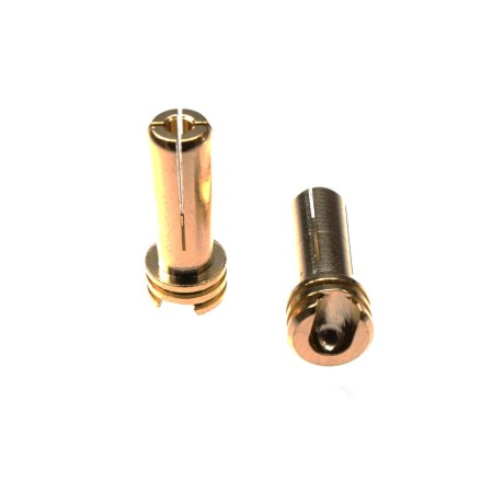5mm Gold Plug Male 14mm (2pcs)