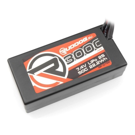 RUDDOG 3000mAh 50C 7.4V LiPo Short Pack with T-Plug